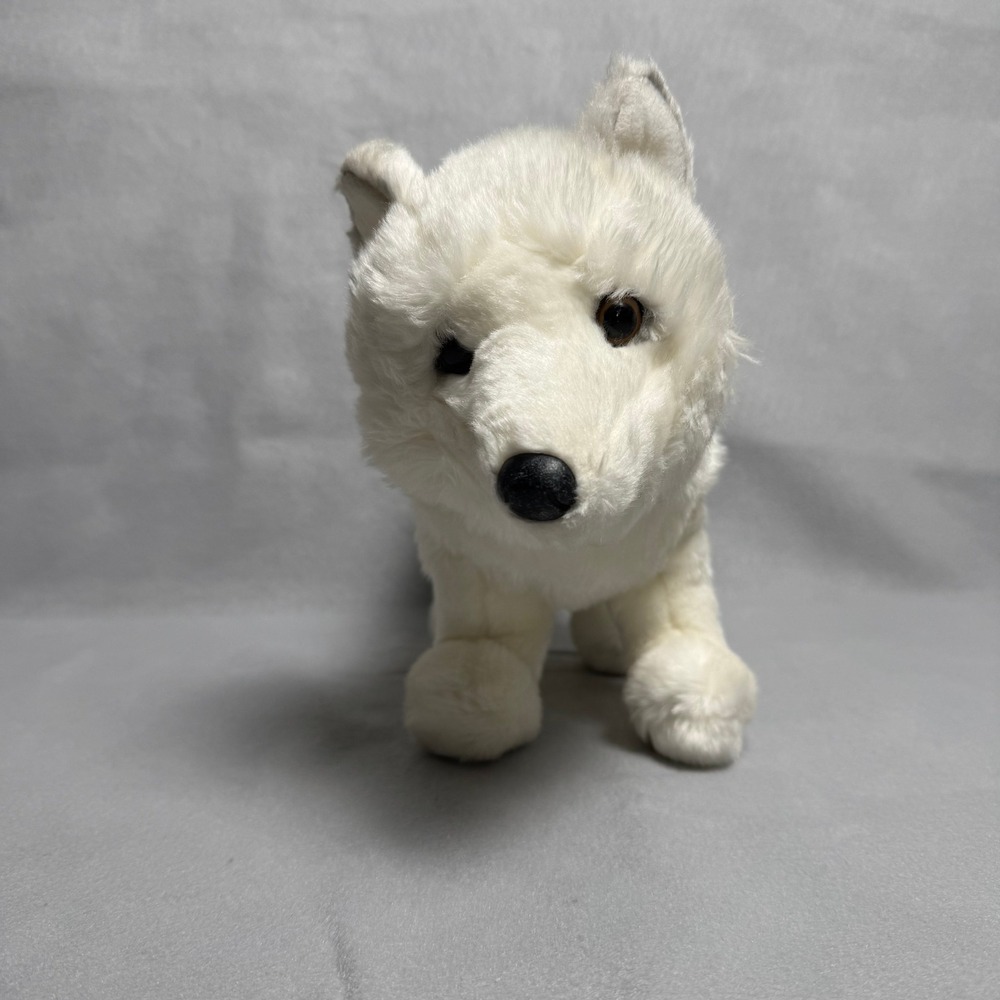 Douglas Arctic Wolf Plush White Stuffed Animal Cuddle Toy 1893 Standing 10 inch